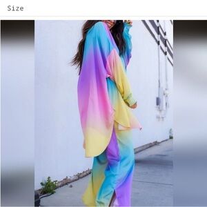 Dressed in LALA Vibrant Gradient Wide Leg Jumpsuit